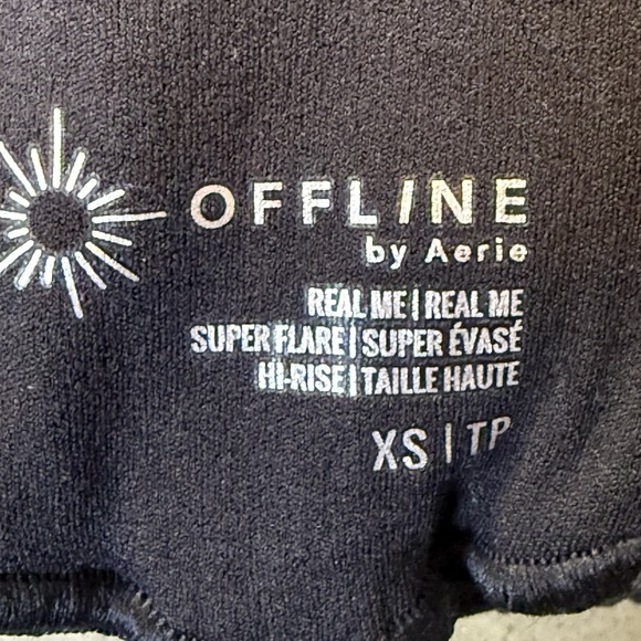 Offline by Aerie Leggings Womens Size XS‎ Black Real Me Super Flare Hi Rise - Picture 4 of 8